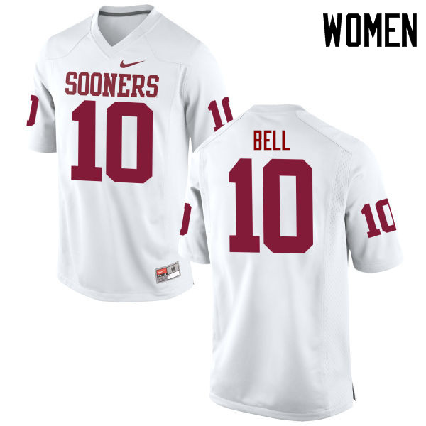Women Oklahoma Sooners #10 Blake Bell College Football Jerseys Game-White